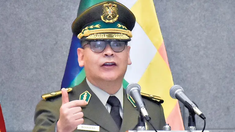 El comandante General de la Policía, Jhonny Aguilera. APG