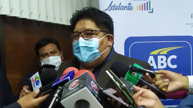 El ejecutivo de la Federación de Choferes 1ro de Mayo del departamento de La Paz, Edson Valdez. ERBOL