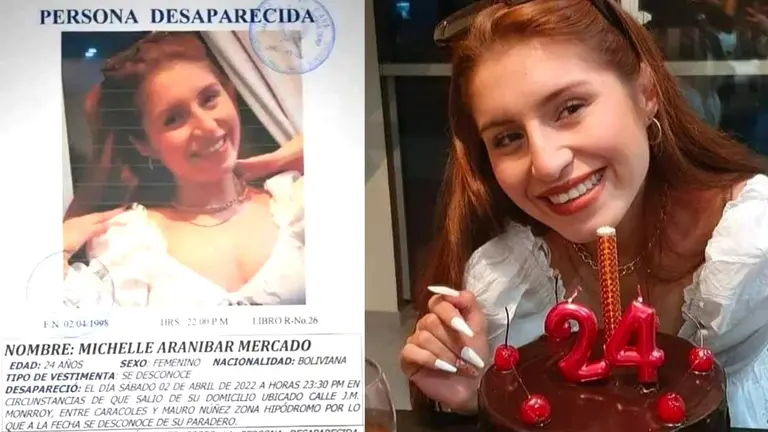 Michelle, una de las personas desaparecidas el pasado fin de semana. Captura