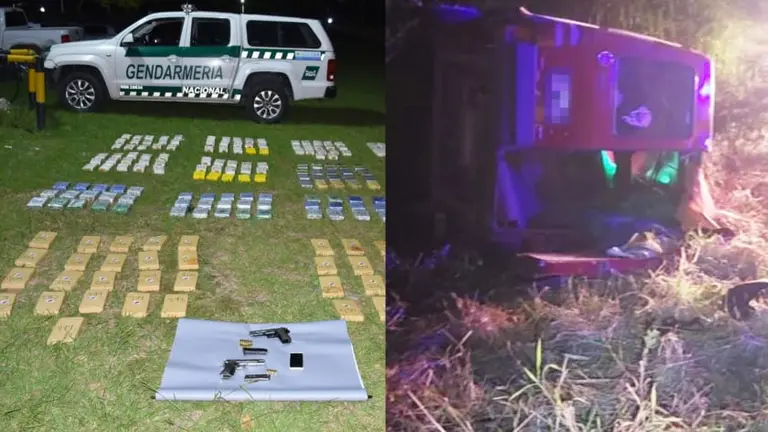 Im&aacute;genes compartidas por el Gobierno argentino, sobre la fuga de un conductor boliviano con droga. ARGENTINA.GOB.AR