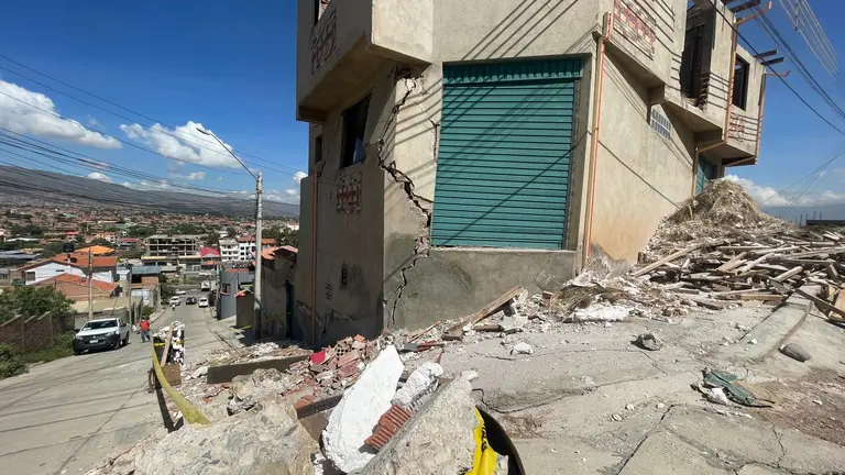 Una de las viviendas afectadas en el barrio 14 de Abril, al sur de la ciudad. ALEJANDRO ORELLANA