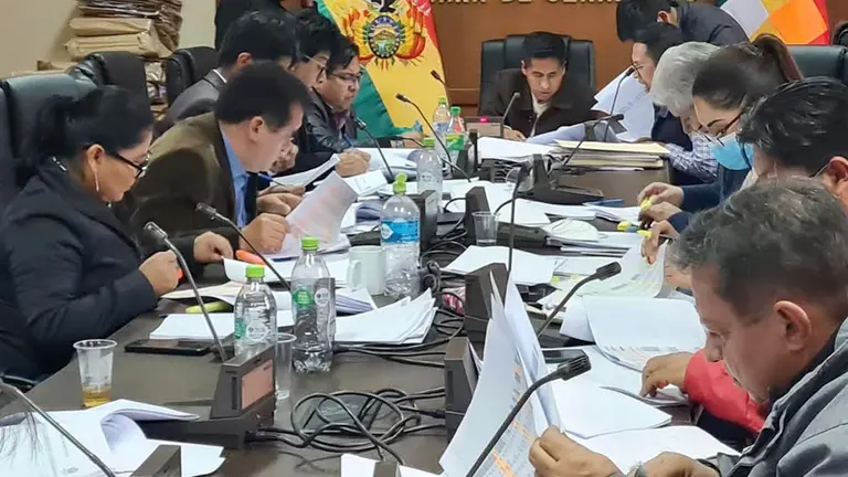 La Comisión Mixta revisa los documentos de los postulantes. ABI