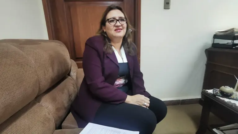 La vocal Patricia Torrico Ortega, este lunes en el Tribunal Departamental de Justicia de Cochabamba. MELISSA REVOLLO