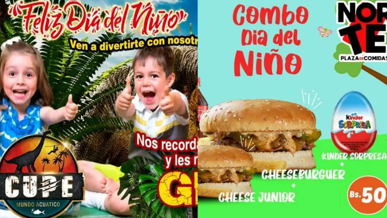 Las opciones por parte de espacios recreativos y de comidas para el D&iacute;a del Ni&ntilde;o.