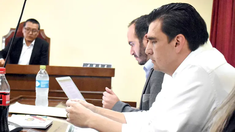 El exalcalde José María Leyes en una de sus audiencias. DICO SOLÍS
