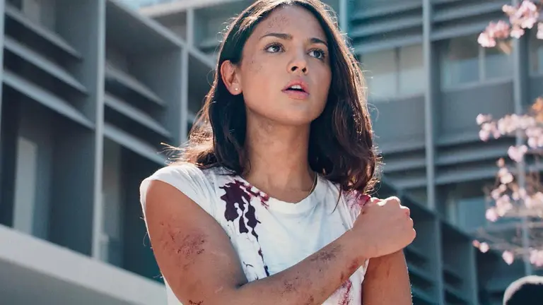 La actriz Eiza Gonz&aacute;lez en "Ambulancia". UNIVERSAL