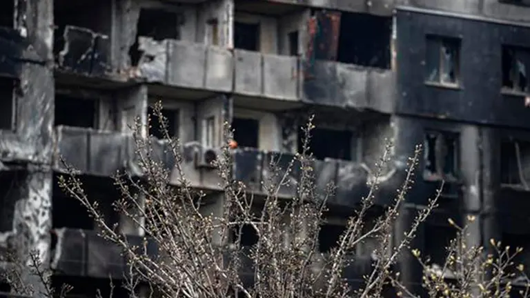 Una imagen de las consecuencias de la invasión de Rusia a Ucrania. EFE