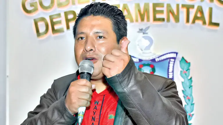 El gobernador de La Paz, Santos Quispe. APG
