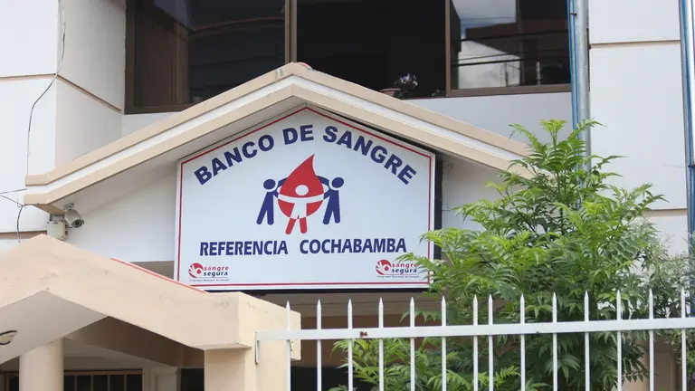 Una parte de la facha del Banco de Sangre de Cochabamba. CR&Eacute;DITO: ARCHIVO