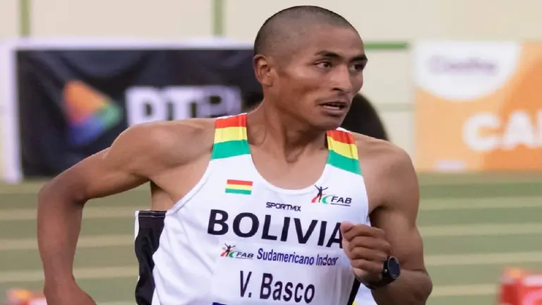 El atleta nacional Vidal Basco, durante una competencia internacional. FAB