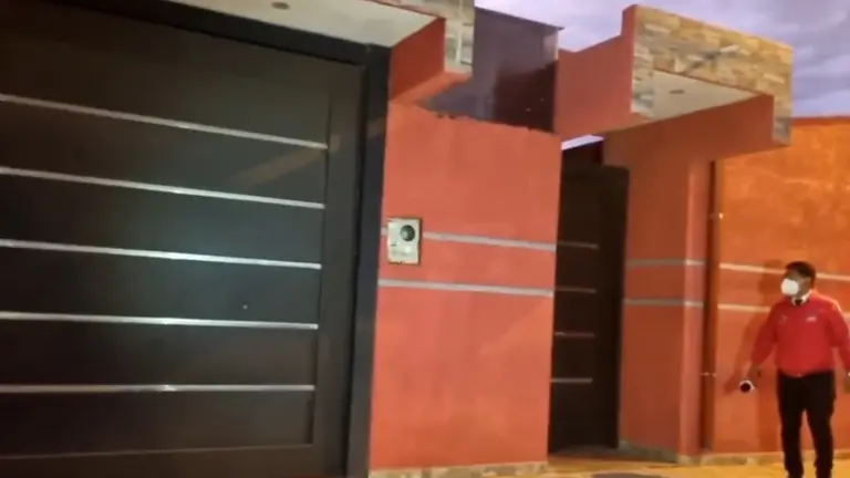 La vivienda del teniente coronel Ra&uacute;l Cabezas en la capital cruce&ntilde;a. Foto: captura video