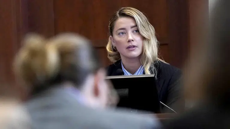 La actriz Amber Heard, durante su juicio, en una fotograf&iacute;a de archivo. EFE