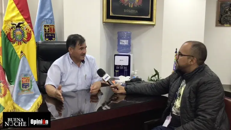 El gobernador de Cochabamba Humberto S&aacute;nchez, durante una entrevista con Buena Noche.