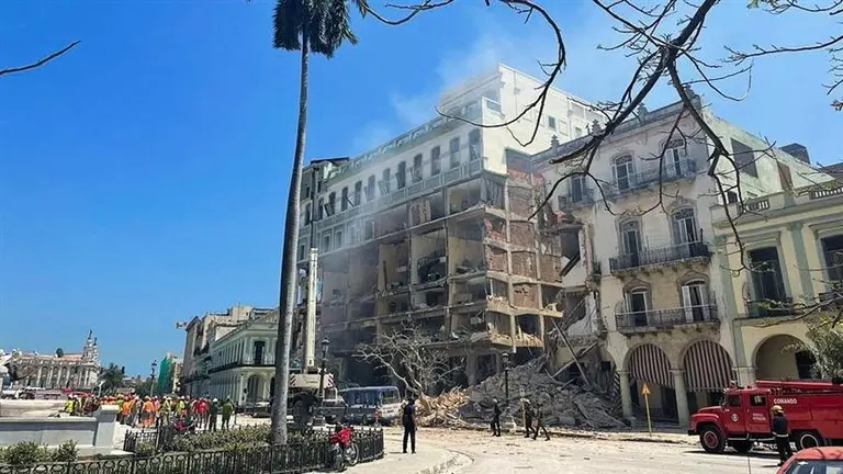 El frontis del hotel cubano en el que se produjo la tragedia. AGENCIA PRENSA LATINA