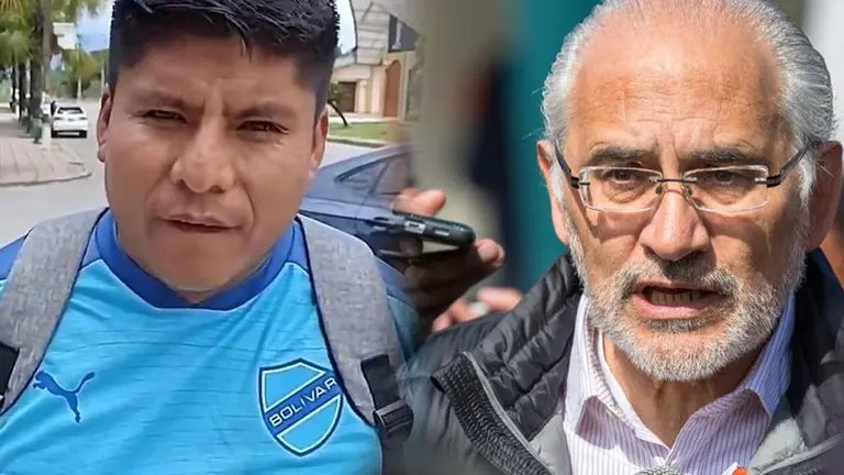 Leonardo Loza, senador del MAS y Carlos Mesa, l&iacute;der de Comunidad Ciudadana