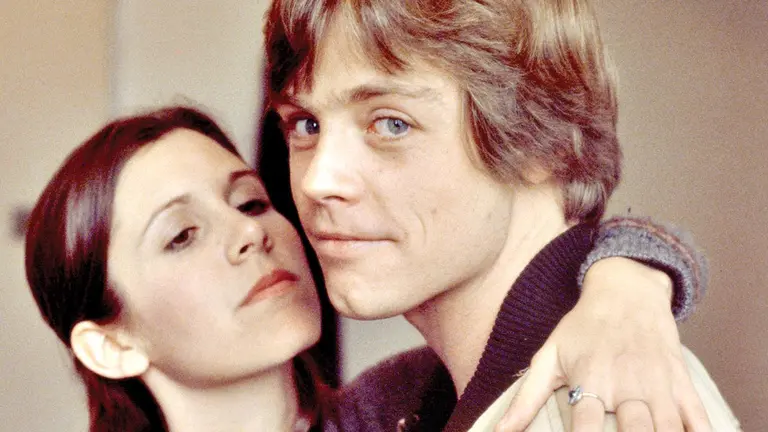 Carrie Fisher y Mark Hamill, en Londres en 1979.      JEAN - JAQUES LAPEYRONNIE