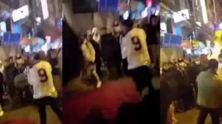 Im&aacute;genes capturadas durante la quema del acusado por robo en El Alto.