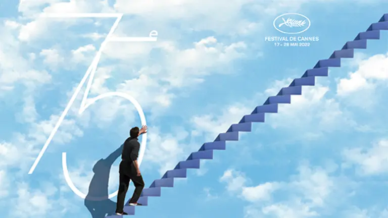 El afiche oficial de la 75ava edici&oacute;n del Festival de Cannes.