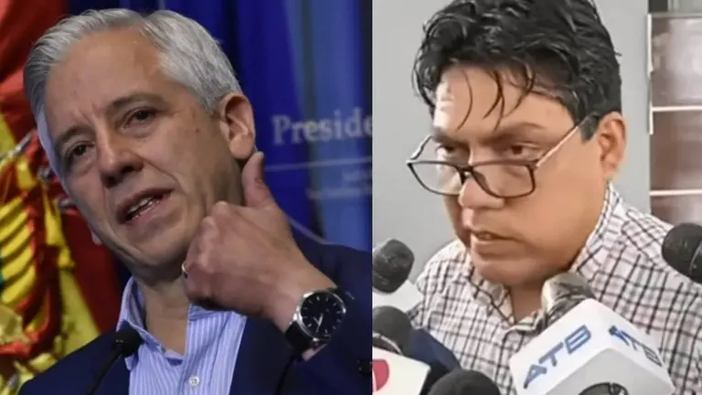 El exvicepresidente &Aacute;lvaro Garc&iacute;a Linera (i) y el diputado oficialista H&eacute;ctor Arce.