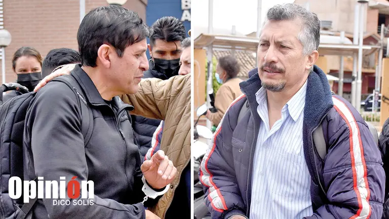 Iván Inchauste (i) y Pablo Guerra (d), militares imputados por el caso Huayllani, Sacaba. DICO SOLÍS