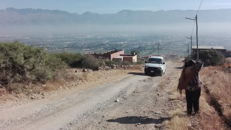 Viviendas construidas en la zona de Esquil&aacute;n Grande, una serran&iacute;a al sur del municipio de Colcapirhua. JORGE FERN&Aacute;NDEZ B.