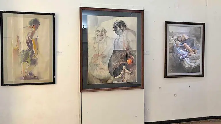 Obras de Gonzalo Mamani y Darío Antezana en la Casona Santiváñez. CAIO RUVENAL