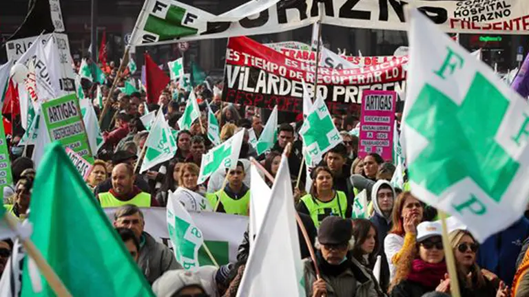 Sobre protesta. EFE