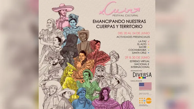 Afiche de la segunda edici&oacute;n del Festival Cuir.