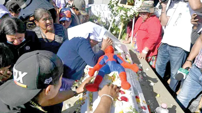 Despiden a Vicente, el menor ultrajado en Yapacaní, Santa Cruz.      APG