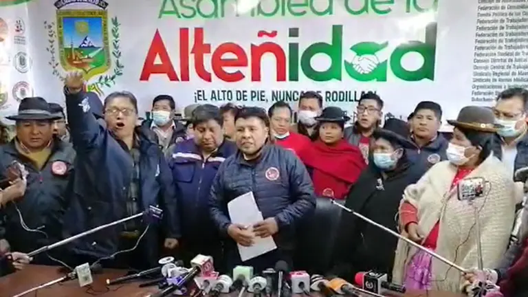 El pronunciamiento se realiz&oacute; este lunes. Foto: ERBOL.
