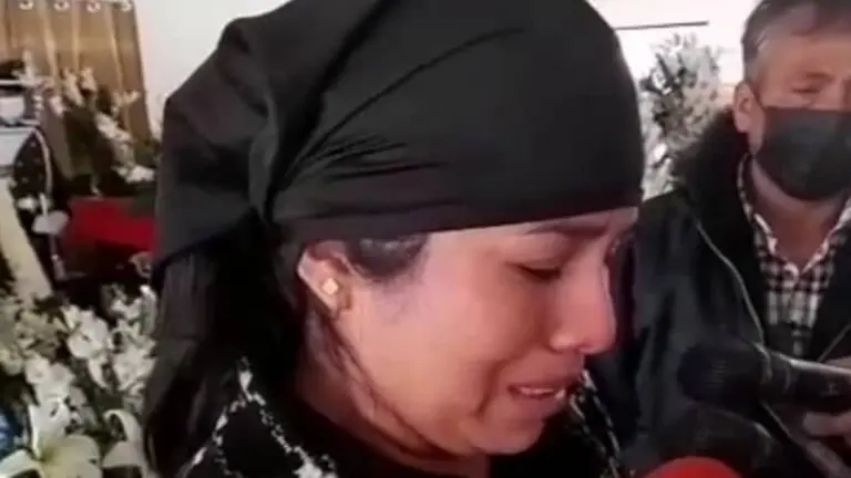 Liliana S&aacute;nchez, viuda del sargento Alfonso Ch&aacute;vez, abatido por criminales extranjeros. CAPTURA GIGAVISI&Oacute;N