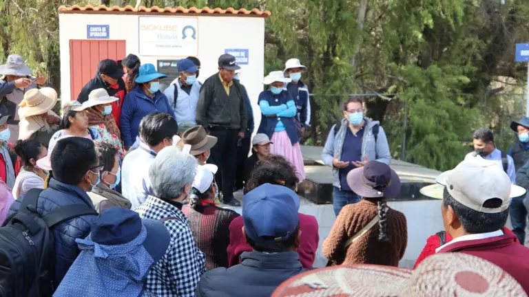 La presentaci&oacute;n del proyecto en Quillacollo, este 23 de junio. ALCALD&Iacute;A DE QUILLACOLLO