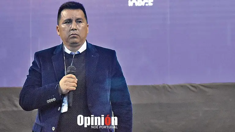 Gary Soria, durante la Asamblea General de Socios del club Wilstermann. NO&Eacute; PORTUGAL