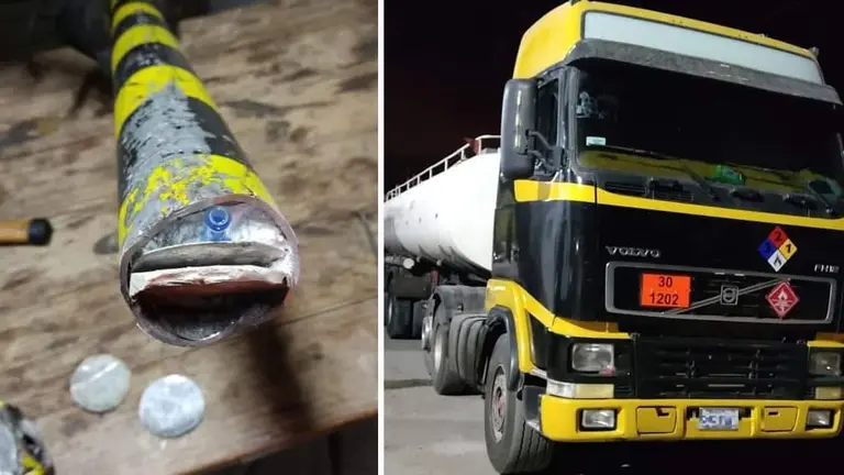 La imagen del cami&oacute;n que conduc&iacute;a en boliviano, con droga. GENDARMER&Iacute;A NACIONAL
