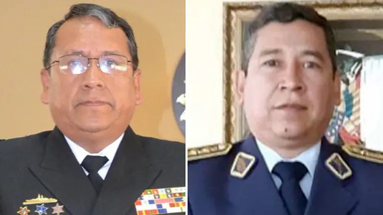 El almirante Jarjury y el general Terceros. ERBOL
