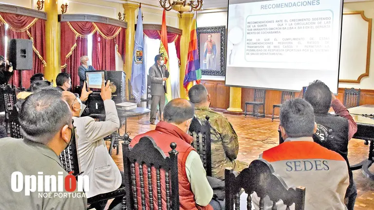 Reunión de la Sala Situacional. NOÉ PORTUGAL
