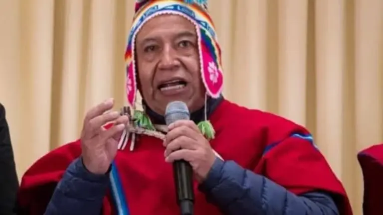 El vicepresidente David Choquehuanca, en La Paz. ARCHIVO