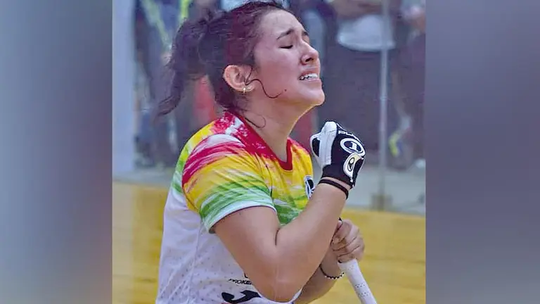 Angélica Barrios festeja un triunfo en los Juegos Mundiales. ANGÉLICA BARRIOS