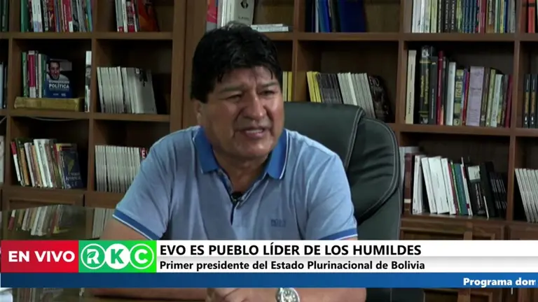 Evo Morales, l&iacute;der del MAS. CAPTURA