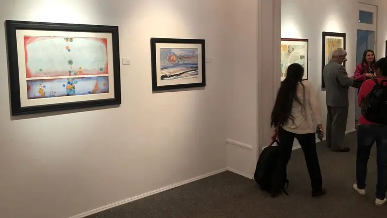 La exposici&oacute;n de la Segunda Bienal de la Acuarela.    ARCHIVO