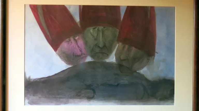 Uno de los cuadros de P&eacute;rez Alcal&aacute; que hace parte de la exposici&oacute;n. FCBCB