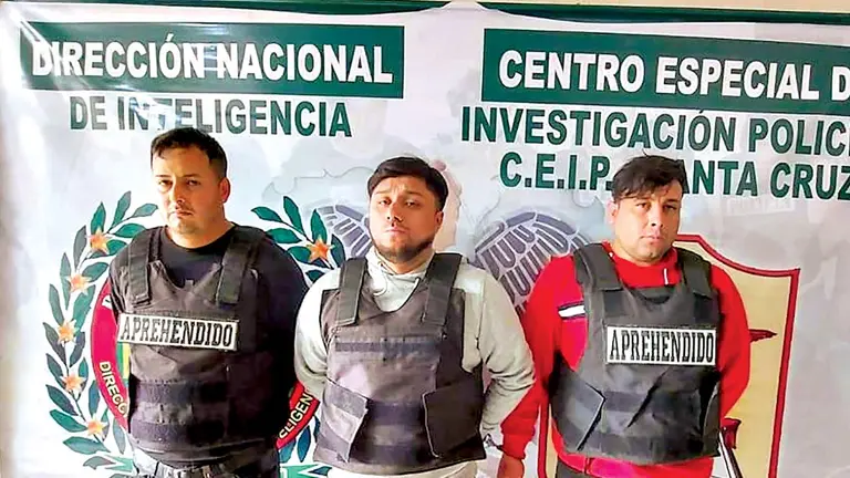 Integrantes de la banda delictiva de nacionalidad chilena. MINISTERIO DE GOBIERNO.