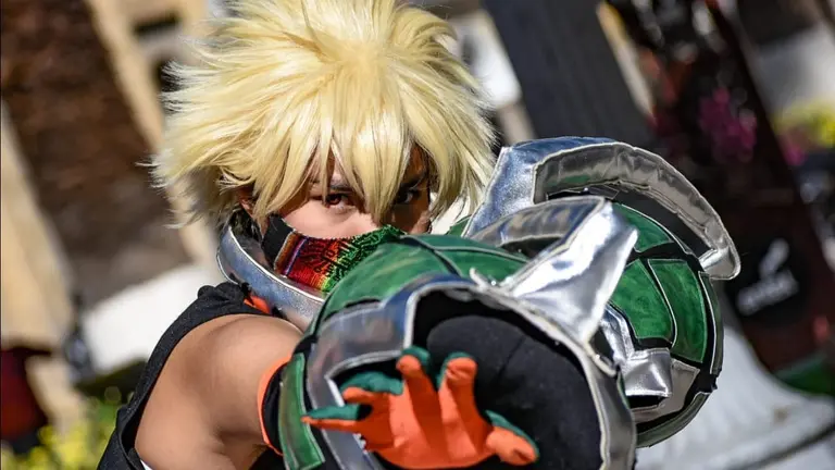 Uno de los personajes que interpreta a Goku, durante la invitaci&oacute;n al festival &ldquo;Sugoi Fan Fest 2022&rdquo;. DICO SOL&Iacute;S