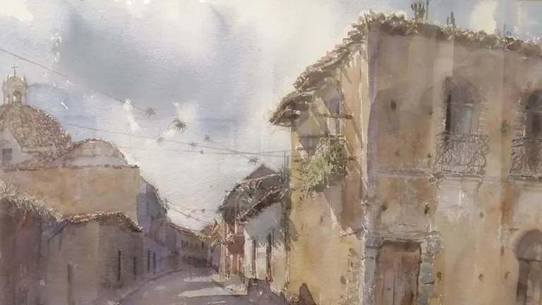 Una obra de Rina Mamani que es parte de la exposici&oacute;n. OPINI&Oacute;N