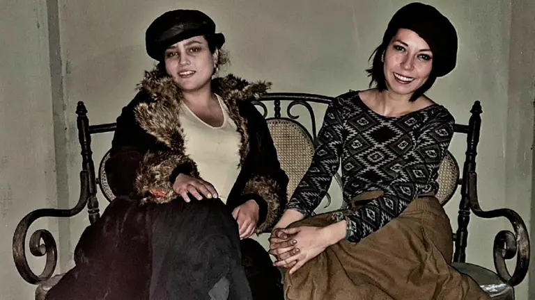Narradoras de Racconto en un espect&aacute;culo anterior.   ALEYDA KATTYA