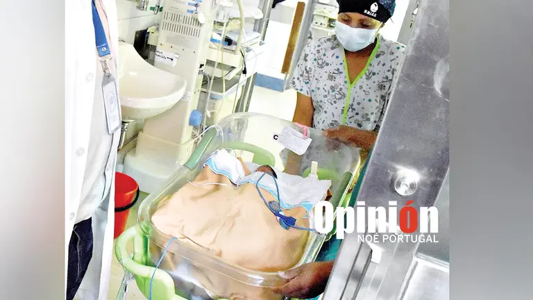 La reci&eacute;n nacida Antonella, en el Materno Infantil Germ&aacute;n Urquidi, este 31 de agosto. NO&Eacute; PORTUGAL