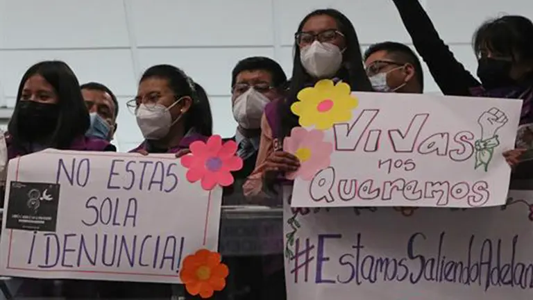 Sobre feminicidios. EFE