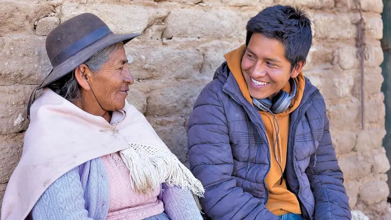 Santos Choque, el joven alteño, recientemente galardonado en China por su papel en &ldquo;Utama&rdquo;. CORTESÍA SANTOS CHOQUE