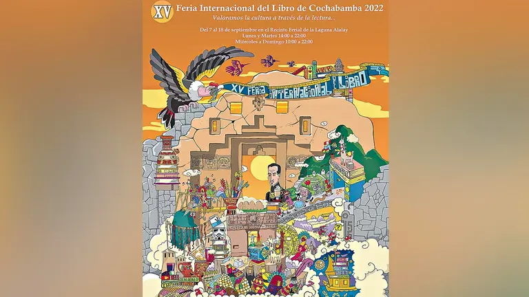 Imagen oficial de la 15ava edición de la Feria Internacional del Libro de Cochabamba (FILC). ALEX URQUIDI