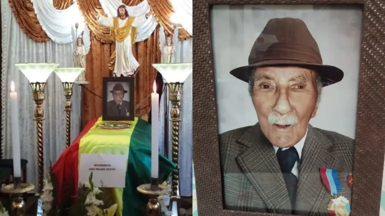 Velorio de Jos&eacute; Pradel, excombatiente de la Guerra del Chaco, en Sucre. V&Iacute;A CORREO DEL SUR